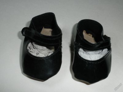Лот: 5874116. Фото: 1. Кукла обувь туфли черные клеенка... Куклы