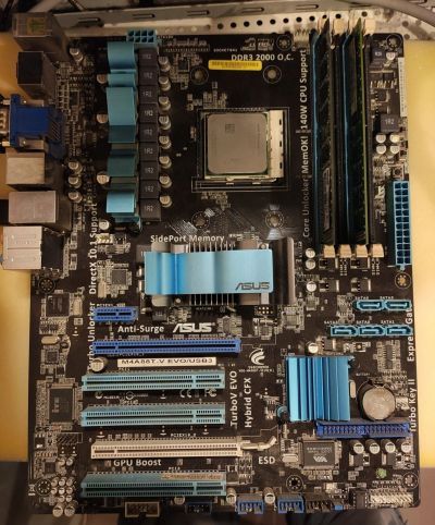 Лот: 18055933. Фото: 1. ASUS M4A88T-V EVO/USB3 + Phenom... Комплекты запчастей