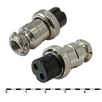 Лот: 19833754. Фото: 1. Разъем GX16 2pin, розетка на кабель. Разъёмы