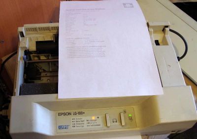 Лот: 7616565. Фото: 1. Матричный принтер Epson LQ-100... Матричные принтеры