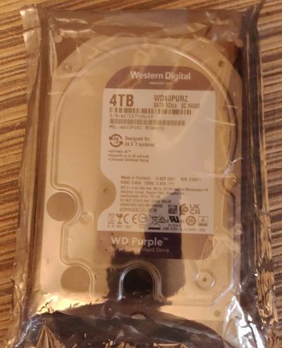 Лот: 19002359. Фото: 1. 4 ТБ Жесткий диск WD Purple [WD40PURZ... Жёсткие диски (HDD)