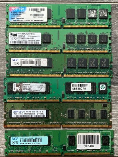 Лот: 16383917. Фото: 1. Модуль памяти: 1GB DDR2 800MHz... Оперативная память