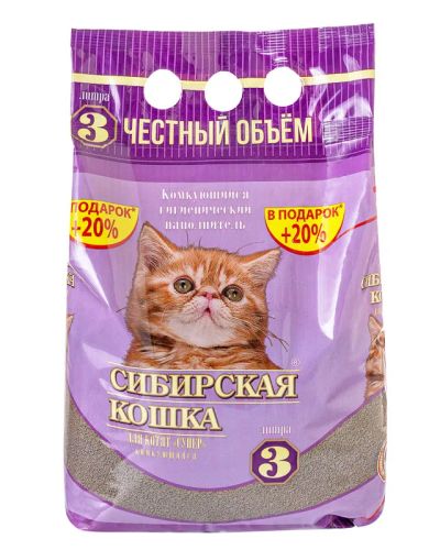 Лот: 20335135. Фото: 1. Наполнитель Сибирская кошка комкующийся... Миски, лотки, наполнители