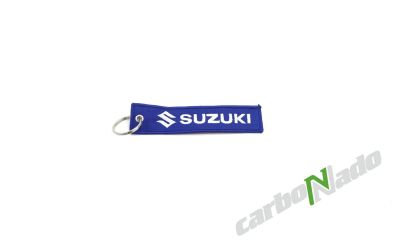 Лот: 17212508. Фото: 1. Брелок Suzuki ткань синий. Брелоки для ключей