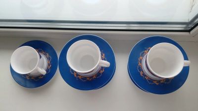 Лот: 16611407. Фото: 1. Чашки с блюдцами 5 шт. Кружки, стаканы, бокалы