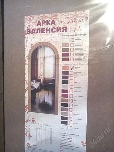 Лот: 2557875. Фото: 1. Арка межкомнатная Валенсия ПВХ... Фурнитура, комплектующие