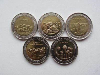 Лот: 3547639. Фото: 1. Аргентина , 1 песо 2010 , набор... Наборы монет