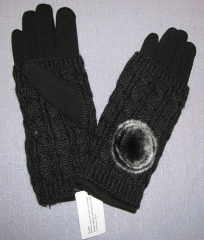 Лот: 6229100. Фото: 1. перчатки с митенками новые черные... Перчатки, варежки, митенки