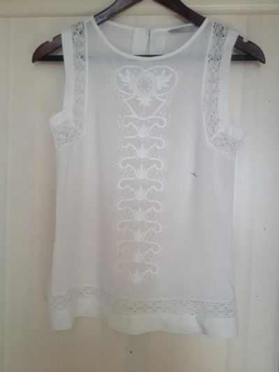 Лот: 9768420. Фото: 1. H&m Элегантная блуза топ кружевной... Блузы, рубашки, водолазки