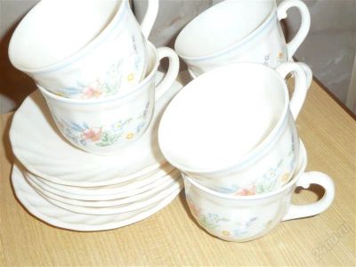 Лот: 2633737. Фото: 1. 6 чайных пар, новые. Кружки, стаканы, бокалы