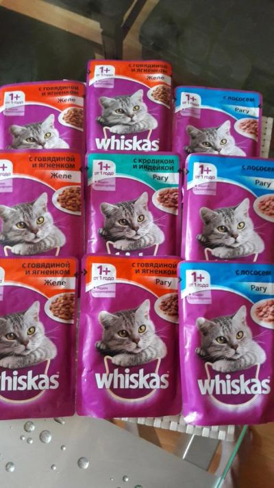 Лот: 7770254. Фото: 1. Вискас Whiskas 1+ 9шт. Кошки, котята