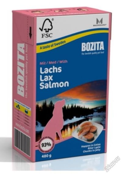 Лот: 5562353. Фото: 1. Консервы Bozita Salmon для собак... Корма