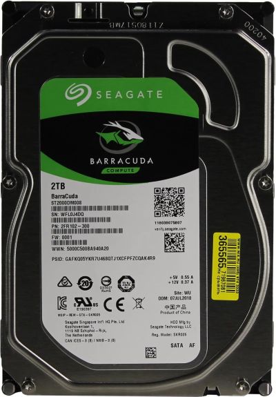 Лот: 24947264. Фото: 1. Жесткий диск HDD 2,0Tb Seagate... Жёсткие диски (HDD)