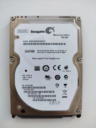 Лот: 24336221. Фото: 1. Жесткий диск Seagate 250Gb ST9250315AS. Жёсткие диски (HDD)