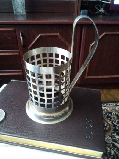 Лот: 13115812. Фото: 1. Подстаканник нержавейка. Предметы интерьера и быта
