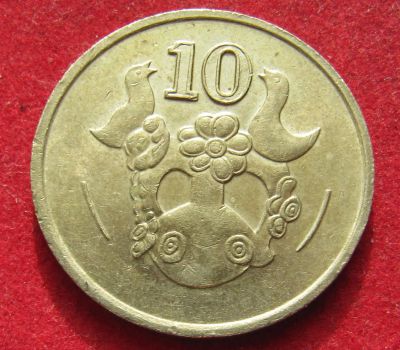 Лот: 18886139. Фото: 1. Кипр 10 центов, 1993 г. Остальные страны
