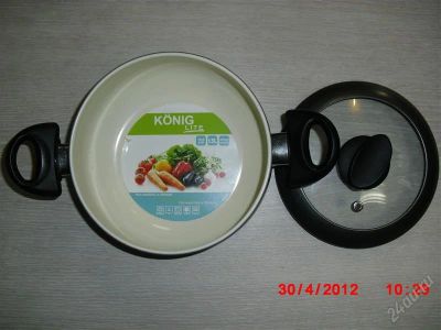 Лот: 1776941. Фото: 1. Кастрюля Konig 1.5л с керамическим... Сковороды и сотейники