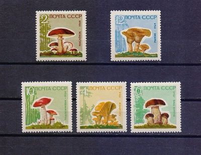 Лот: 11832380. Фото: 1. 1964, ноябрь. Грибы. Полная серия. Марки