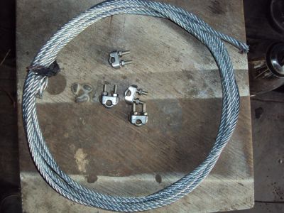 Лот: 5107009. Фото: 1. Трос с 4 зажимами (4 метра). Разное
