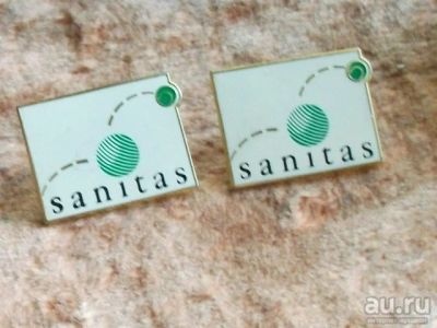 Лот: 9828612. Фото: 1. Значок Sanitas фирма производитель... Сувенирные