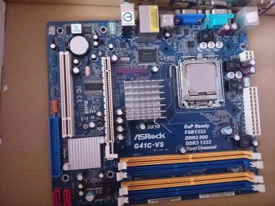 Лот: 16224274. Фото: 1. asrock g41c-vs / 775 / ddr3. Материнские платы
