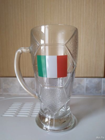 Лот: 16751917. Фото: 1. Кружка пивная с флагом италии. Кружки, стаканы, бокалы