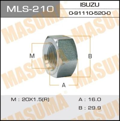 Лот: 18581812. Фото: 1. Гайки masuma isuzu MLS-210. Ходовая, подвеска, рулевое управление