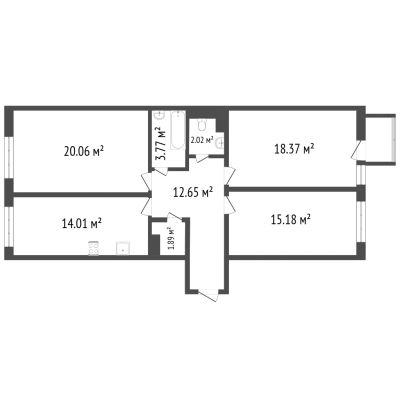 Лот: 21074342. Фото: 1. Продам 3-комн. кв. 88.6 кв.м... Квартиры, студии