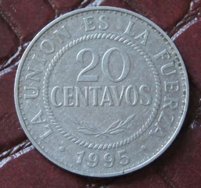 Лот: 7612717. Фото: 1. Боливия 20 сентаво 1995 (613). Америка