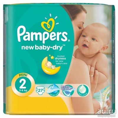 Лот: 8536691. Фото: 1. Подгузники Pampers NEW BABY DRY... Детская гигиена
