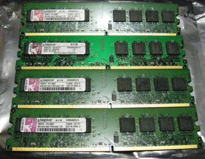 Лот: 2500776. Фото: 1. 4 шт. по 1 Gb Kingston KVR800D2N5... Оперативная память
