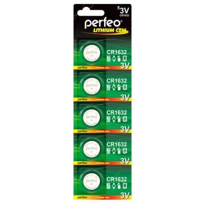 Лот: 22144853. Фото: 1. Элем.пит.PERFEO CR1632/5BL Lithium. Батарейки, аккумуляторы, элементы питания
