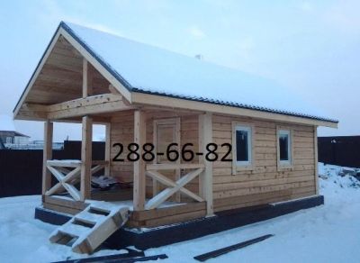 Лот: 10490514. Фото: 1. Баня4х4 с террасой2х4 из бруса... Срубы, бани, дома