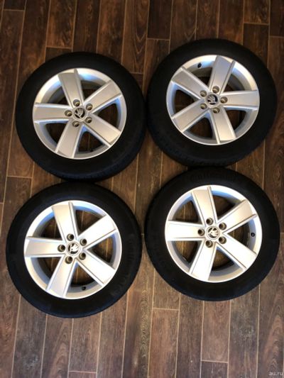 Лот: 18551063. Фото: 1. Колеса в сборе r15 Skoda rapid... Шины на дисках