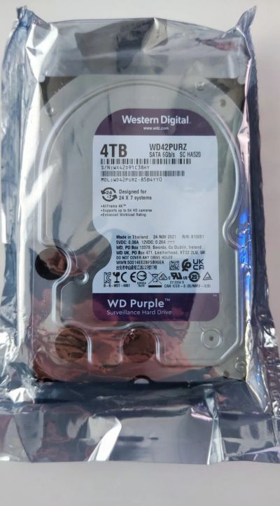 Лот: 20939081. Фото: 1. Жесткий диск WD Purple 4TB WD42Purz... Жёсткие диски