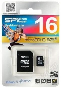 Лот: 1627026. Фото: 1. Карта памяти micro - SDHC SILICON... Карты памяти