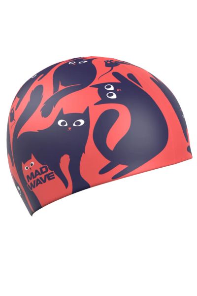 Лот: 25072257. Фото: 1. Силиконовая шапочка Mad Wave Cats... Плавание