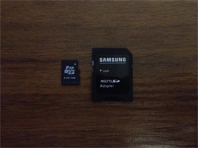 Лот: 8875169. Фото: 1. Карта памяти microSD 2GB + адаптер... Карты памяти