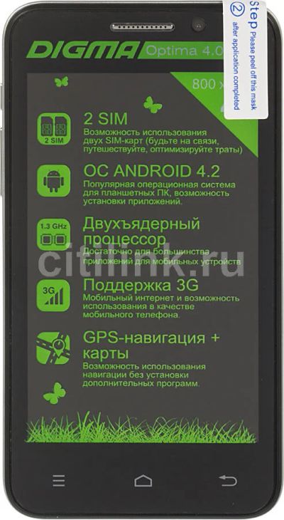 Лот: 7622387. Фото: 1. Смартфон DIGMA Optima 4.0 TT4000MG. Смартфоны