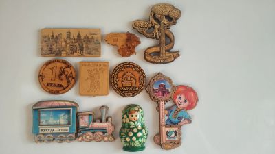 Лот: 20994591. Фото: 1. Магниты деревянные. Магниты сувенирные