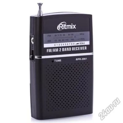 Лот: 5589623. Фото: 1. Радиоприемник Ritmix RPR2061 черный... Тюнеры, радиоприёмники