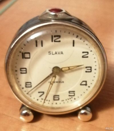 Лот: 18313393. Фото: 1. Часы будильник Слава (Slava) механические... Часы настенные, настольные