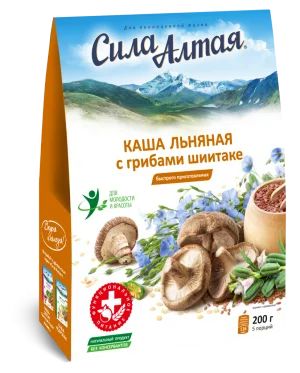 Лот: 12963434. Фото: 1. Каша Льняная с грибами шиитаке... Диетическое питание