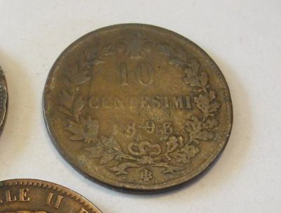 Лот: 4927536. Фото: 1. Италия, 10 чентезимо, 1896. Европа