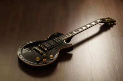 Лот: 5657192. Фото: 1. Aria pro II Les Paul Black Beauty... Гитары