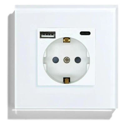 Лот: 25334201. Фото: 1. Розетка Vell 1 пост, USB-A/USB-C... Электроустановочные изделия
