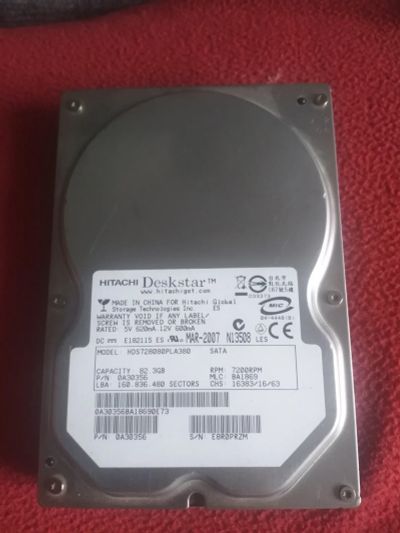 Лот: 16177296. Фото: 1. HDD Hitachi 80Gb. Жёсткие диски (HDD)