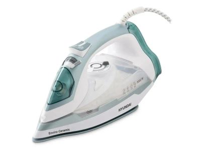 Лот: 25898740. Фото: 1. Утюг Hyundai H-SI01223 белый/изумрудный. Утюги, парогенераторы, отпариватели