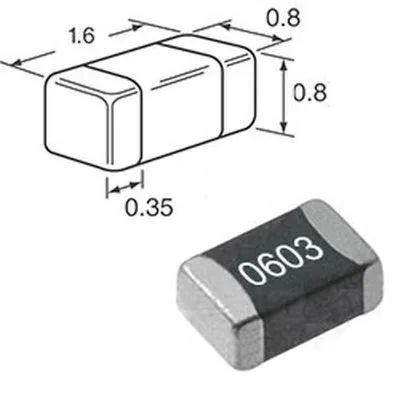 Лот: 9866176. Фото: 1. SMD керамический конденсатор 0603. Конденсаторы