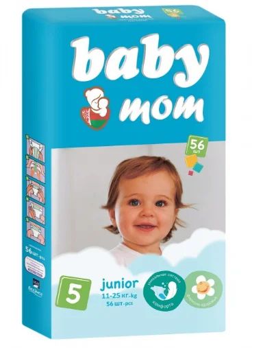 Лот: 15480985. Фото: 1. Подгузники Baby Mom Junior (11-25... Детская гигиена